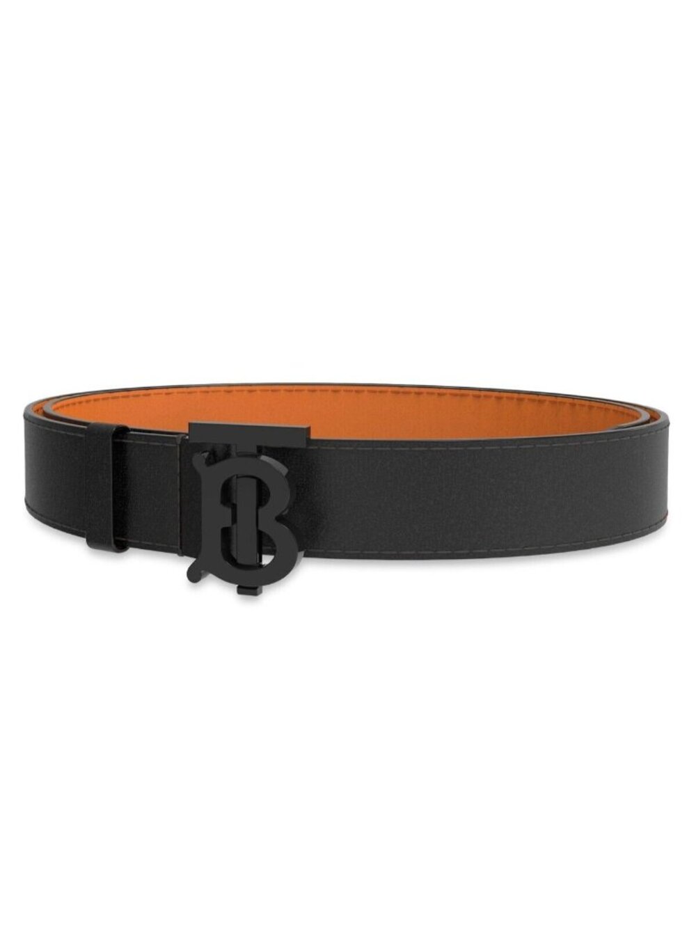 Burberry Men's TB Buckle Leather Belt Black Size S Made in Italy - Picture 1 of 4